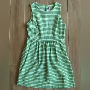 J Crew Green and White Dress